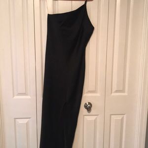 Black one shoulder dress